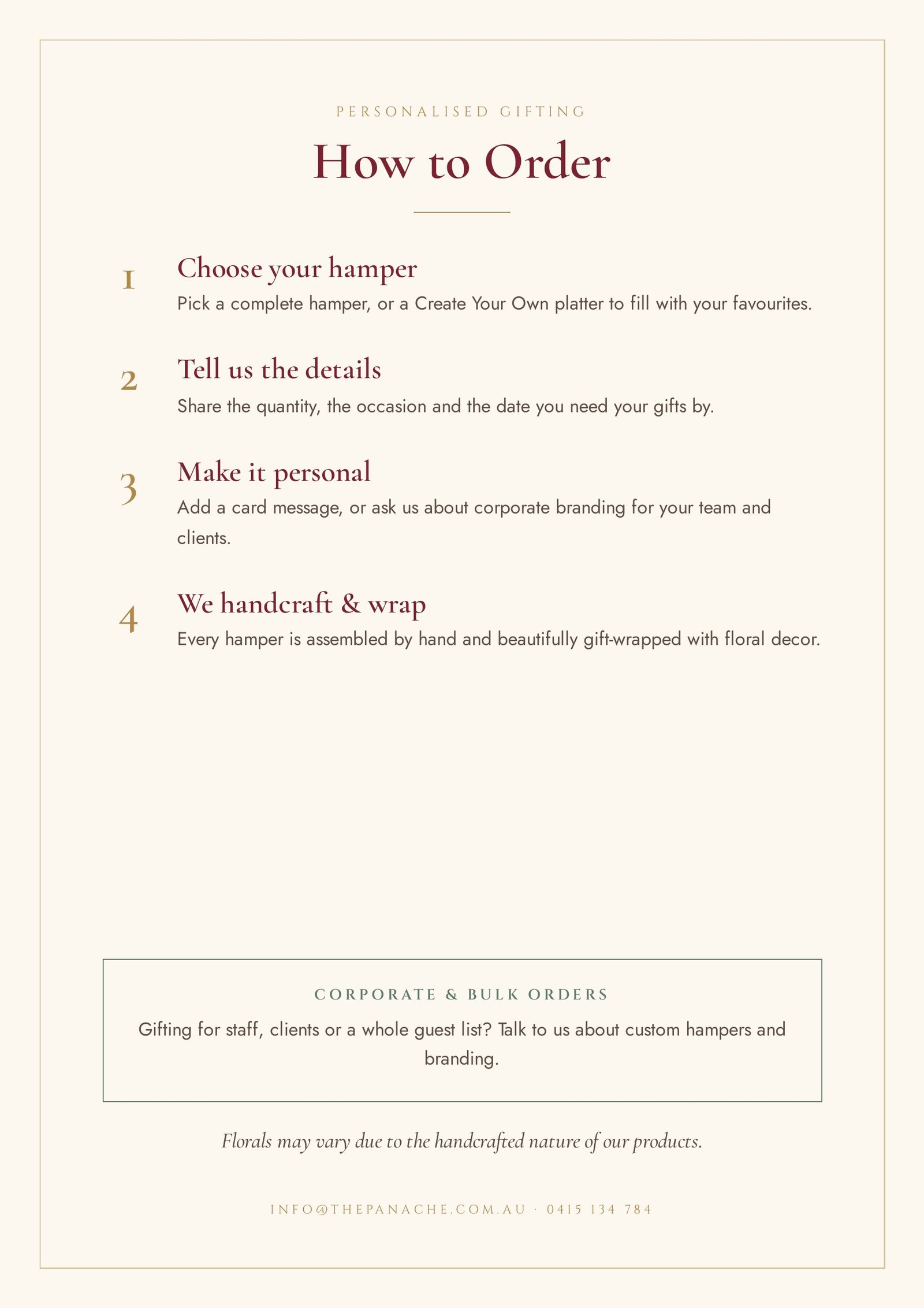 How to order